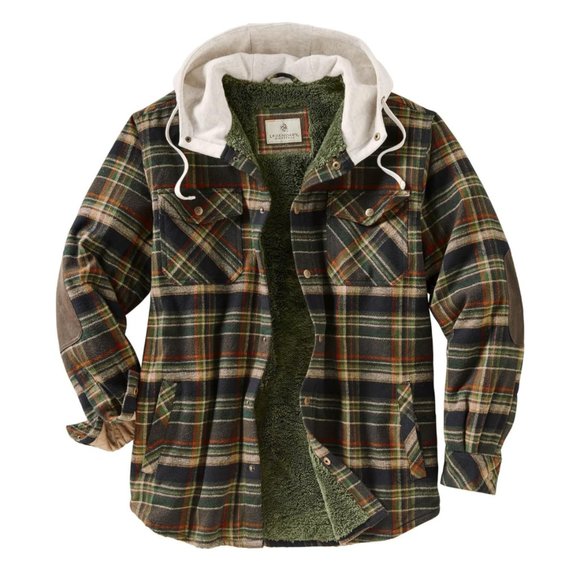 Legendary Whitetails Other - Men's Berber Lined Hooded Flannel Shirt Jacket